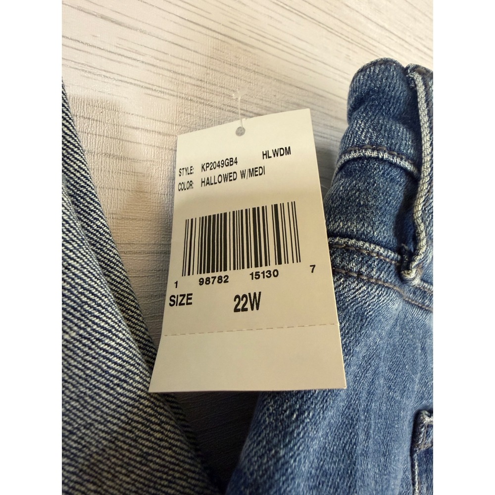KUT from the Kloth Sienna High Rise Straight Leg Jeans 22W Hallowed Blue - Picture 4 of 10